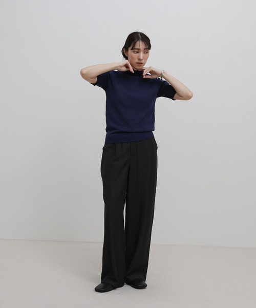 select MOCA(セレクトモカ)の「コンパクトハイネックシンプルニットトップス(ニット/セーター・レディース・ベージュ/グレー/ネイビー/ブラック/アイボリー・FREE)」の12枚目の写真