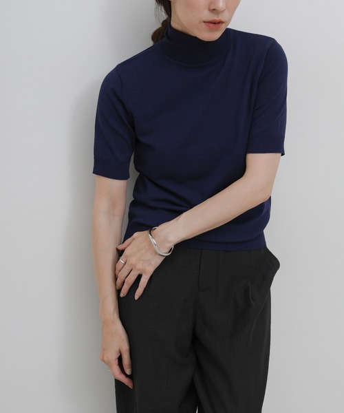select MOCA(セレクトモカ)の「コンパクトハイネックシンプルニットトップス(ニット/セーター・レディース・ベージュ/グレー/ネイビー/ブラック/アイボリー・FREE)」の15枚目の写真