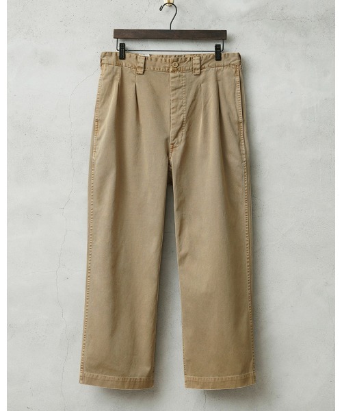 WAIPER.inc(ワイパーインク)の「WAIPER.inc フランス軍 1950~60年代 M-52 ヴィンテージ ツータック WESTPOINT チノトラウザー ストレート オーバーダイ【WP1002D】(チノパンツ・メンズ・ネイビー/ブラック/ベージュ系その他・L-Regular/L-Long)」の2枚目の写真