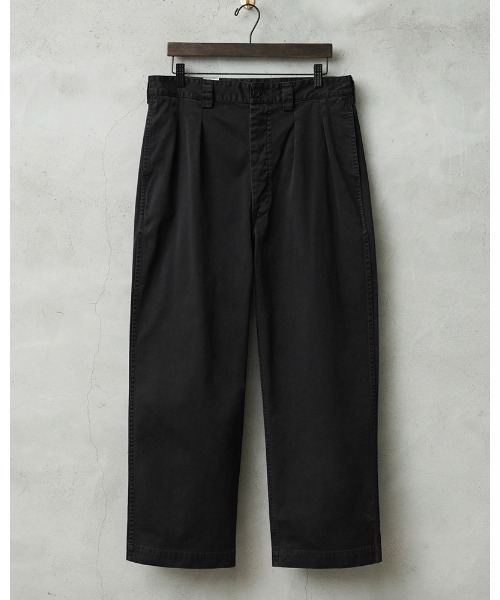 WAIPER.inc(ワイパーインク)の「WAIPER.inc フランス軍 1950~60年代 M-52 ヴィンテージ ツータック WESTPOINT チノトラウザー ストレート オーバーダイ【WP1002D】(チノパンツ・メンズ・ネイビー/ブラック/ベージュ系その他・L-Regular/L-Long)」の1枚目の写真