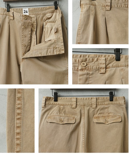 WAIPER.inc(ワイパーインク)の「WAIPER.inc フランス軍 1950~60年代 M-52 ヴィンテージ ツータック WESTPOINT チノトラウザー ストレート オーバーダイ【WP1002D】(チノパンツ・メンズ・ネイビー/ブラック/ベージュ系その他・L-Regular/L-Long)」の19枚目の写真
