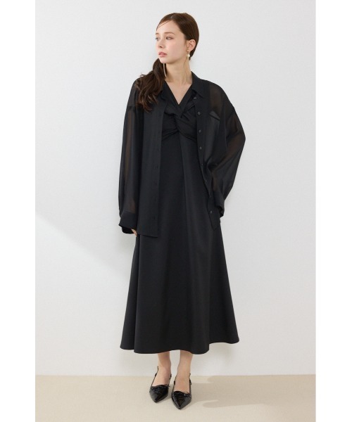 rienda（リエンダ）の「マルチウェイシアーシャツ　夏服　秋服（シャツ/ブラウス・レディース・ブラック/ライトブルー/ホワイト・FREE）」の18枚目の写真