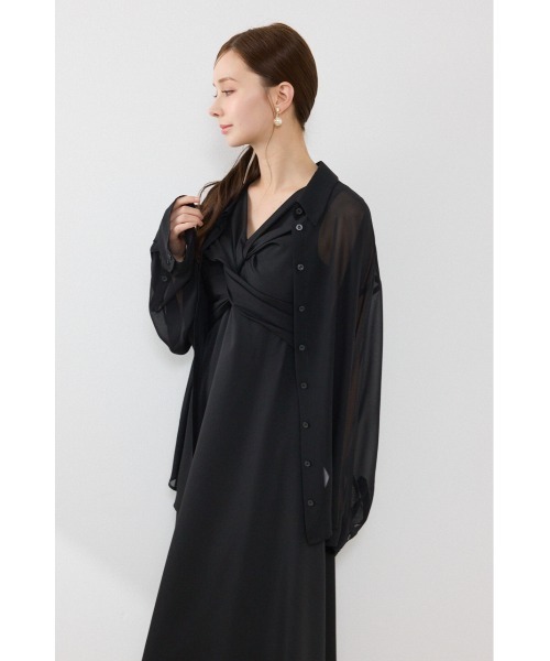 rienda（リエンダ）の「マルチウェイシアーシャツ　夏服　秋服（シャツ/ブラウス・レディース・ブラック/ライトブルー/ホワイト・FREE）」の21枚目の写真