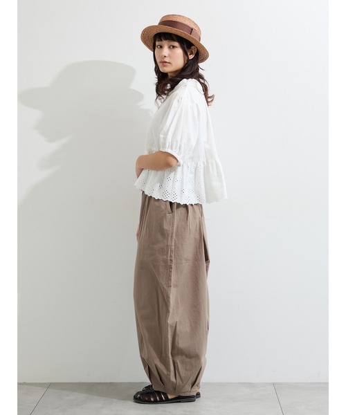 Samansa Mos2(サマンサ モスモス)の「【販路限定】パフスリーブレースブラウス(シャツ/ブラウス・レディース・オフホワイト/ブラック/ミント・F)」の10枚目の写真