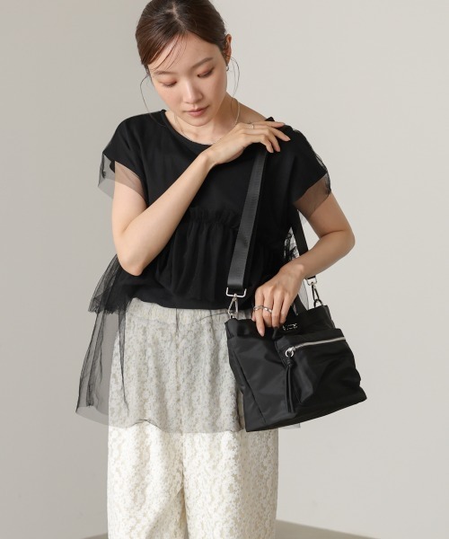 Bab(バブ)の「ナイロントートBAG(トートバッグ・レディース・ブラック/ベージュ/A・ONESIZE)」の18枚目の写真