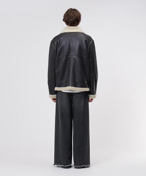 Alpha Industries（アルファインダストリーズ）の「Alpha Industries/アルファインダストリーズ/MOUTON B-3 RELAXED FIT JACKET/ムートンB-3 リラックスフィットジャケット（ムートンコート・メンズ・ブラック/ブラウン・S/M/L/2XL/XL/XS）」の6枚目の写真