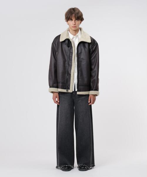 Alpha Industries（アルファインダストリーズ）の「Alpha Industries/アルファインダストリーズ/MOUTON B-3 RELAXED FIT JACKET/ムートンB-3 リラックスフィットジャケット（ムートンコート・メンズ・ブラック/ブラウン・S/M/L/2XL/XL/XS）」の13枚目の写真