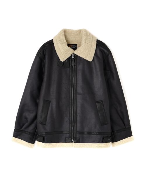 Alpha Industries（アルファインダストリーズ）の「Alpha Industries/アルファインダストリーズ/MOUTON B-3 RELAXED FIT JACKET/ムートンB-3 リラックスフィットジャケット（ムートンコート・メンズ・ブラック/ブラウン・S/M/L/2XL/XL/XS）」の19枚目の写真