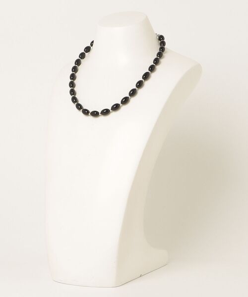 PRANK PROJECT（プランクプロジェクト）の「ブラックオーバルネックレス / Black Oval Necklace（ネックレス・レディース・ブラック・FREE）」の2枚目の写真