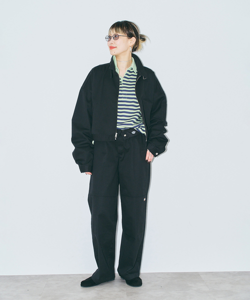 MILLER（ミラー）の「MILLER 別注 border shirt：カットソー（Tシャツ/カットソー・レディース・グリーン/ブラック・FREE）」の8枚目の写真