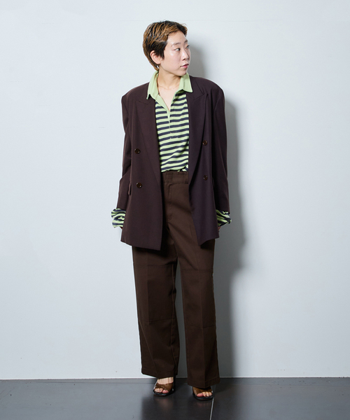 MILLER（ミラー）の「MILLER 別注 border shirt：カットソー（Tシャツ/カットソー・レディース・グリーン/ブラック・FREE）」の16枚目の写真