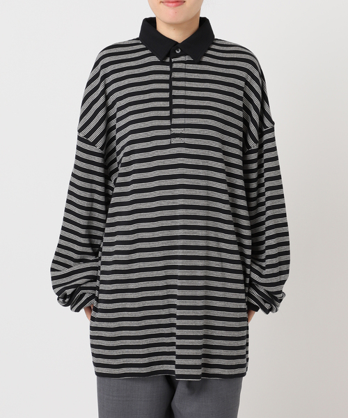 MILLER（ミラー）の「MILLER 別注 border shirt：カットソー（Tシャツ/カットソー・レディース・グリーン/ブラック・FREE）」の18枚目の写真