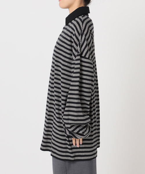 MILLER（ミラー）の「MILLER 別注 border shirt：カットソー（Tシャツ/カットソー・レディース・グリーン/ブラック・FREE）」の19枚目の写真