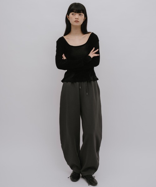 duei（デュイ）の「裏起毛カーブスウェットパンツ（スウェットパンツ・レディース・チャコールグレー/グレー・FREE）」の8枚目の写真