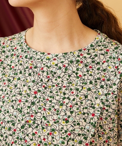 Jocomomola(ホコモモラ)の「【接触冷感】Onditas ドットプリントカットソー(Tシャツ/カットソー・レディース・アイボリー・40)」の10枚目の写真