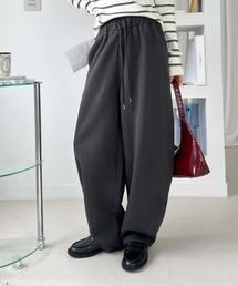 裏起毛 カーブ スウェット パンツ