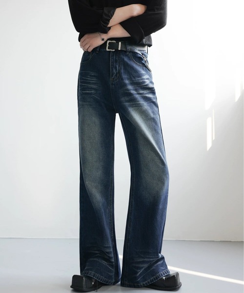 Otte(オッテ)の「ハイウエストフレアデニム(デニムパンツ・メンズ・ブラック・SMALL/MEDIUM)」の3枚目の写真