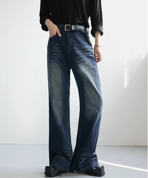 Otte(オッテ)の「ハイウエストフレアデニム(デニムパンツ・メンズ・ブラック・SMALL/MEDIUM)」の4枚目の写真