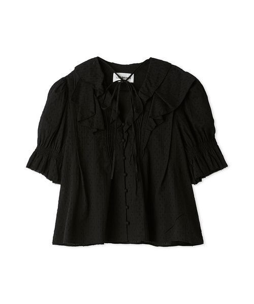 LILY BROWN(リリーブラウン)の「コットンボイルラッフルブラウス(シャツ/ブラウス・レディース・イエロー/ホワイト/ブラック・F)」の3枚目の写真
