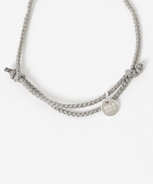 XOLO(ショロ)の「XOLO ROPE LINK SILK BRACELET(ブレスレット・メンズ・ブラック/バーガンディー/グレー/ネイビー・FREE)」の8枚目の写真