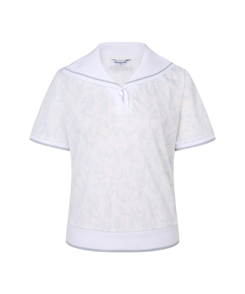 MONDAYFLOW（マンデーフロー）の「クールガーデニアトップス_ライトブルー（ポロシャツ・レディース・その他・LARGE/MEDIUM/SMALL/X-SMALL）」の2枚目の写真