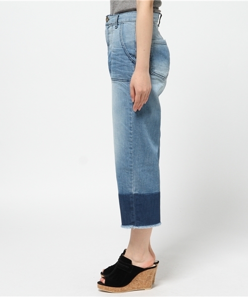 CAPRICIEUX LE'MAGE（カプリシューレマージュ）の「バイカラーブリーチゆるデニム（デニムパンツ・レディース・ブルー・38/36）」の3枚目の写真