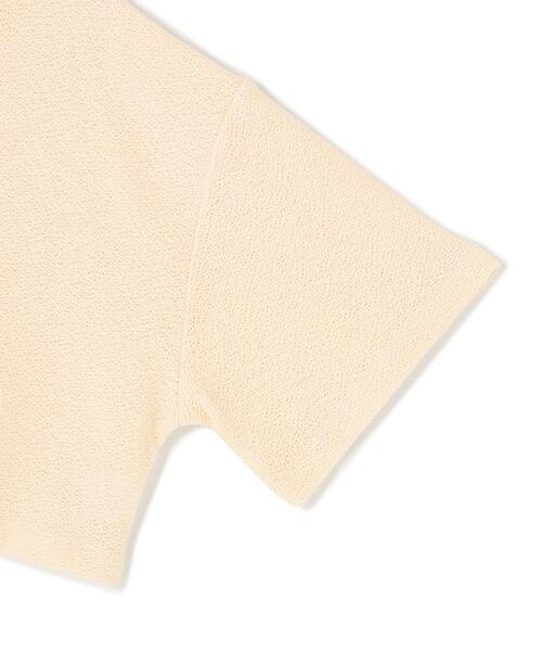 CLANE(クラネ)の「CLANE/クラネ/CRISP CROPPED POLO TOPS(ポロシャツ・レディース・ブラック/アイボリー/レッド・F)」の9枚目の写真