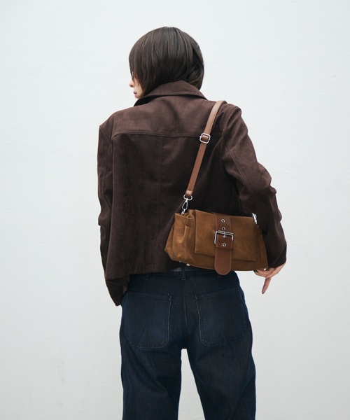 TONER(トナー)の「スエードベルトワンショルダーバッグ/ハンドバッグ(ハンドバッグ・レディース・ブラック/ブラウン/ダークブラウン・FREE)」の10枚目の写真