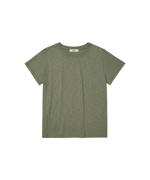 DEINET（ダイニット）の「DEINET ESSENTIAL SLUB T-SHIRTS IN KHAKI（Tシャツ/カットソー・レディース・その他・FREE）」の2枚目の写真