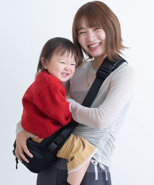 SweetMommy（スウィートマミー）の「無重力ヒップシート[PLUS] 抱っこ紐 ボディバッグ 3WAY AGS機能搭載  2026最新版（抱っこ紐/ベルトカバー/スリング・レディース・ブラック/アイボリー/グレー・FREE）」の7枚目の写真