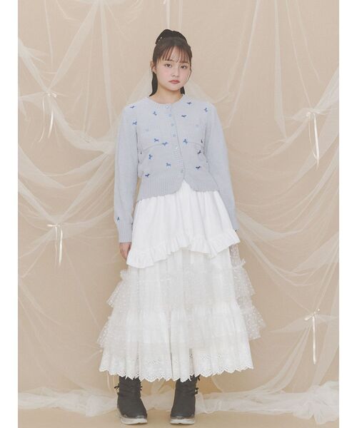 merry jenny(メリージェニー)の「horse embroidery knit(カーディガン/ボレロ・レディース・ライトブルー/ブラウン・FREE)」の11枚目の写真