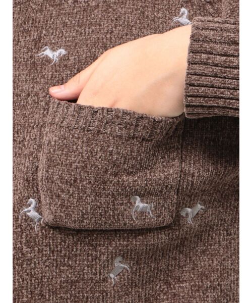 merry jenny(メリージェニー)の「horse embroidery knit(カーディガン/ボレロ・レディース・ライトブルー/ブラウン・FREE)」の17枚目の写真