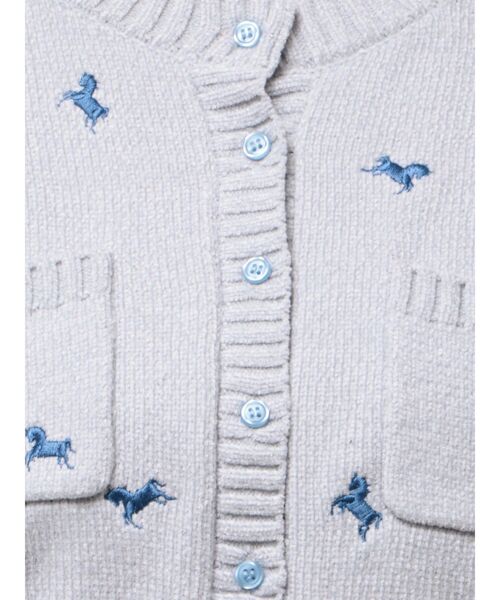 merry jenny(メリージェニー)の「horse embroidery knit(カーディガン/ボレロ・レディース・ライトブルー/ブラウン・FREE)」の20枚目の写真