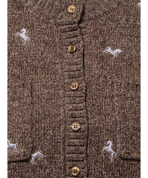 merry jenny(メリージェニー)の「horse embroidery knit(カーディガン/ボレロ・レディース・ライトブルー/ブラウン・FREE)」の21枚目の写真