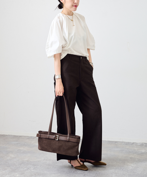 Mollini(モリーニ)の「MOLLINI /モリーニ BELT WIDE バッグ(トートバッグ・レディース・ブラウン/ブラック・FREE)」の21枚目の写真