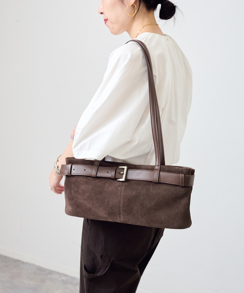 Mollini(モリーニ)の「MOLLINI /モリーニ BELT WIDE バッグ(トートバッグ・レディース・ブラウン/ブラック・FREE)」の19枚目の写真
