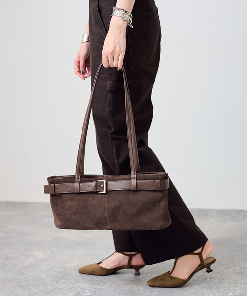 Mollini(モリーニ)の「MOLLINI /モリーニ BELT WIDE バッグ(トートバッグ・レディース・ブラウン/ブラック・FREE)」の17枚目の写真