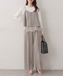 natural couture | リバーシブルレースキャミセットアップ(その他パンツ)