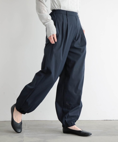 for/c（フォーシー）の「[低身長/高身長向けサイズ有]バルーンシルエットタックパンツ【サスティナブル】（その他パンツ・レディース・ネイビー/ブラック/ピンク/カーキ・M/L/LL/PM/TM）」の17枚目の写真