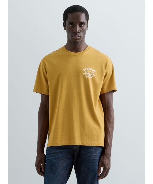 REPLAY(リプレイ)の「レタリング リラックスTシャツ(Tシャツ/カットソー・メンズ・マスタード・SMALL/MEDIUM/LARGE/X-LARGE)」の1枚目の写真