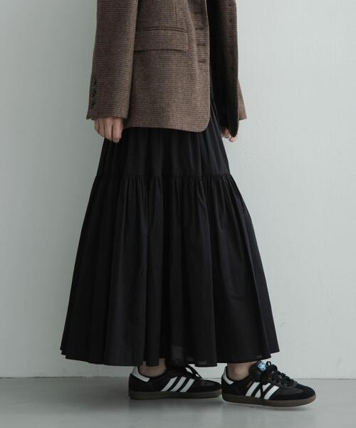 URBAN RESEARCH Sonny Label(アーバンリサーチサニーレーベル)の「コットンギャザーティアードスカート(スカート・レディース・ブラック/グレー系その他・FREE)」の5枚目の写真
