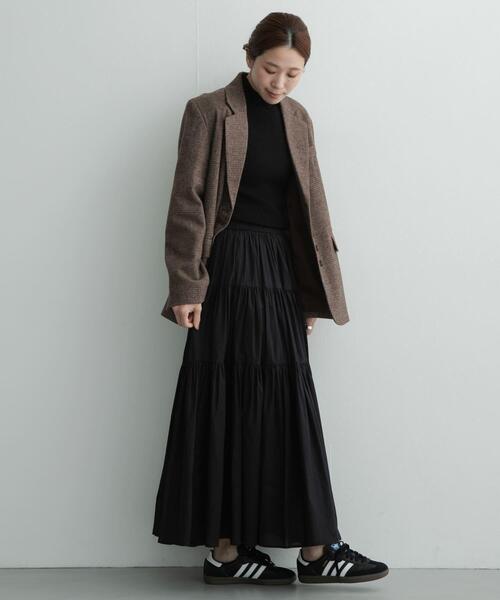 URBAN RESEARCH Sonny Label(アーバンリサーチサニーレーベル)の「コットンギャザーティアードスカート(スカート・レディース・ブラック/グレー系その他・FREE)」の9枚目の写真