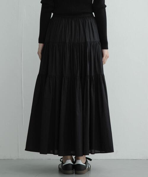 URBAN RESEARCH Sonny Label(アーバンリサーチサニーレーベル)の「コットンギャザーティアードスカート(スカート・レディース・ブラック/グレー系その他・FREE)」の12枚目の写真