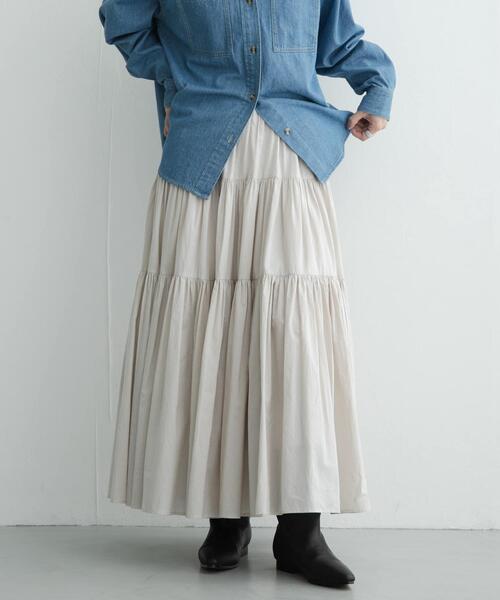 URBAN RESEARCH Sonny Label(アーバンリサーチサニーレーベル)の「コットンギャザーティアードスカート(スカート・レディース・ブラック/グレー系その他・FREE)」の15枚目の写真