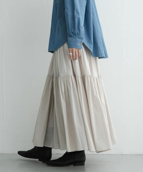 URBAN RESEARCH Sonny Label(アーバンリサーチサニーレーベル)の「コットンギャザーティアードスカート(スカート・レディース・ブラック/グレー系その他・FREE)」の17枚目の写真
