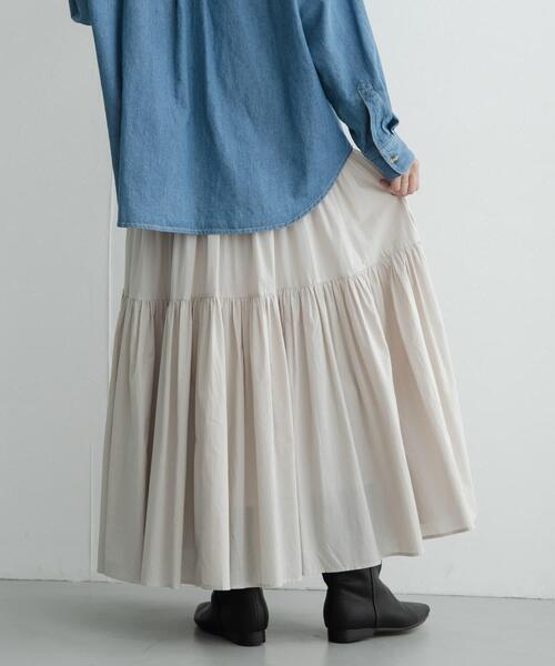 URBAN RESEARCH Sonny Label(アーバンリサーチサニーレーベル)の「コットンギャザーティアードスカート(スカート・レディース・ブラック/グレー系その他・FREE)」の18枚目の写真