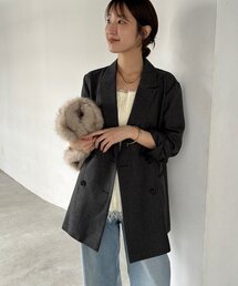 DouDou | 【REI企画】メランジダブルジャケット(テーラードジャケット)