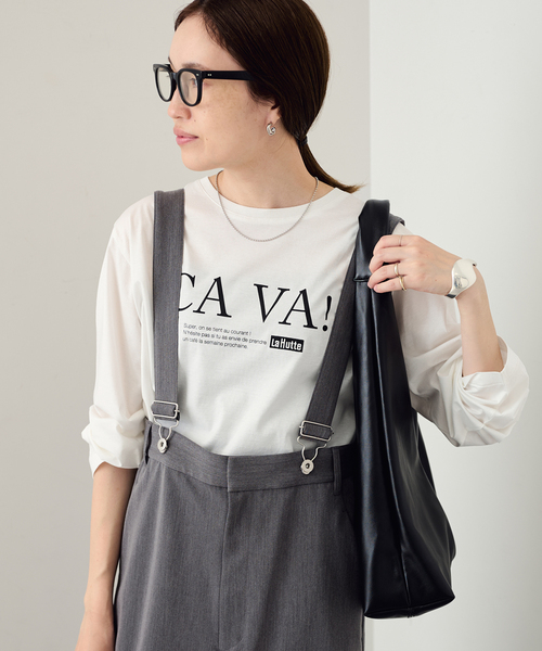 SLOBE IENA(スローブイエナ)の「La Hutte/ラ ユット SLOBE別注 ロンTEE(Tシャツ/カットソー・レディース・ホワイト系その他/ホワイト・FREE)」の2枚目の写真