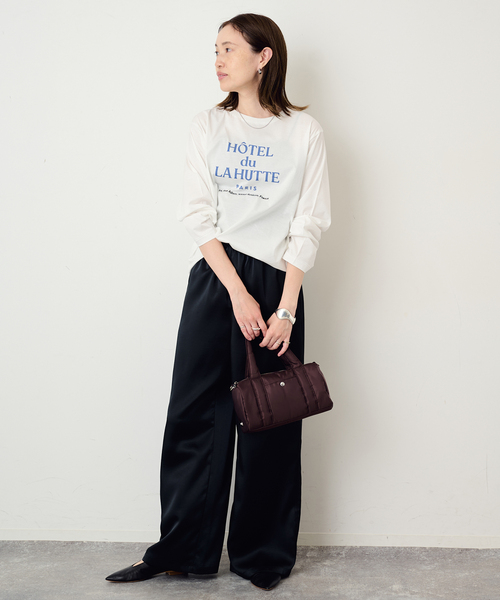 SLOBE IENA(スローブイエナ)の「La Hutte/ラ ユット SLOBE別注 ロンTEE(Tシャツ/カットソー・レディース・ホワイト系その他/ホワイト・FREE)」の4枚目の写真