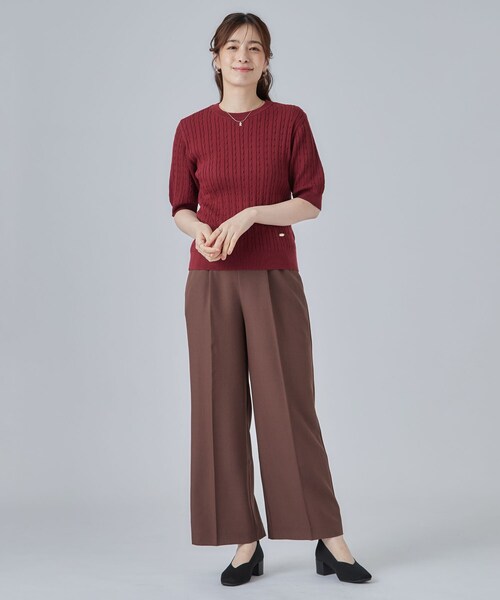 SHOO・LA・RUE(シューラルー)の「【走れる】ニットヒールパンプス(パンプス・レディース・ブラック/ライトベージュ・50/45/35/25)」の10枚目の写真